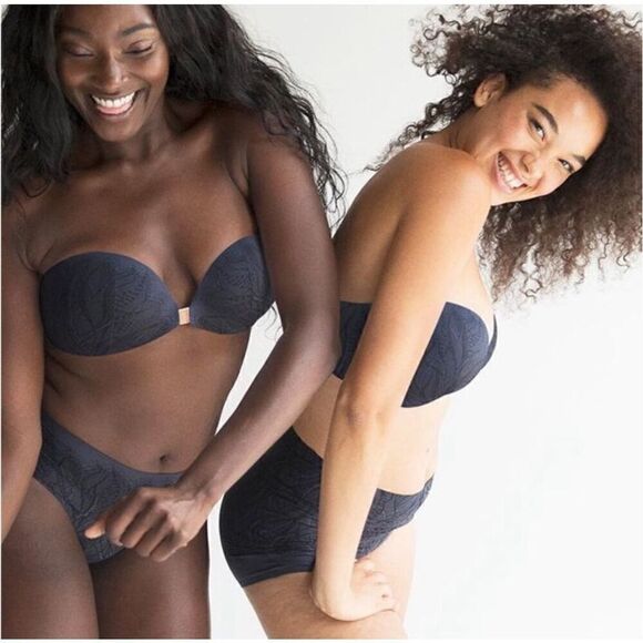 Evelyn & Bobbie everyday bustier front clasp push up bra  size 10 - Picture 1 of 9